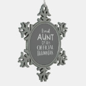 公誇りを持った式10代の若者の叔母 スノーフレークピューターオーナメント (左)