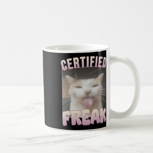 公認フリークおもしろいキャットミーム コーヒーマグカップ (右)