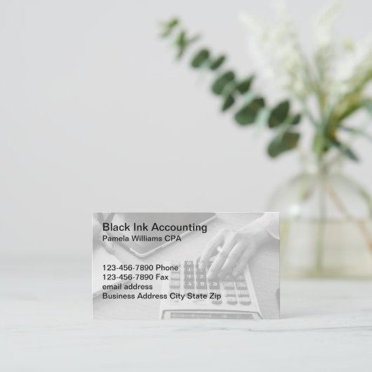 公認会計士シンプル名刺 名刺 (スタンド正面)