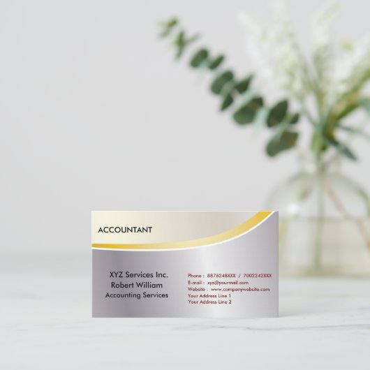 公認会計士名刺モダン 名刺 (スタンド正面)