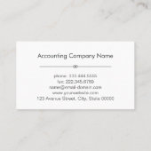 公認会計士 シンプル ミニマリスト エレガント 名刺 (裏面)