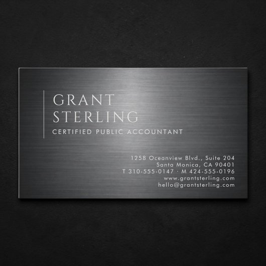 公認会計士 メタリック プロフェッショナル 名刺
