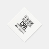 公認会計士 – CPA スタンダードカクテルナプキン (角)