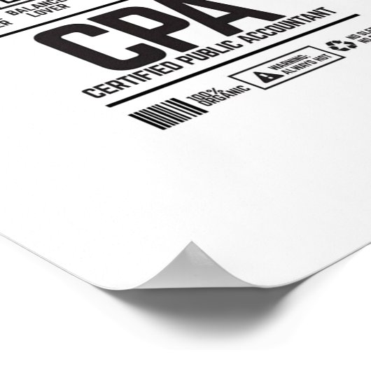 公認会計士 – CPA ポスター (角)