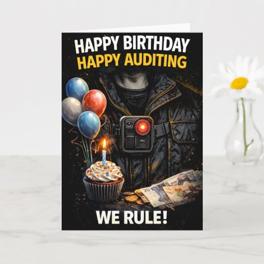 公認会計監査人の誕生日カード、ハッピー監査をあなたに カード (小さな植物)