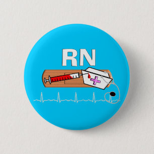 公認看護師のギフト"RN " 缶バッジ