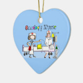 公認看護師のシェブロンのデザイン セラミックオーナメント (左)