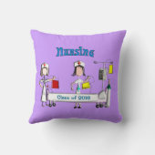 公認看護師の卒業の枕2016紫色 クッション (裏面)