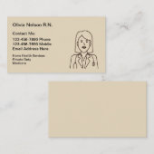 公認看護師の家庭の健康 名刺 (正面/裏面)