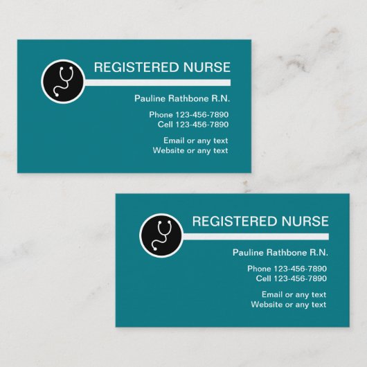 公認看護師の家庭の健康 名刺 (正面/裏面)