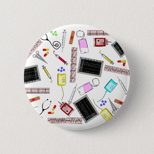 公認看護師用具 缶バッジ (正面)