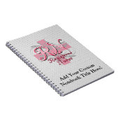 公認看護師、ピンクの十字の渦巻 ノートブック (右側)