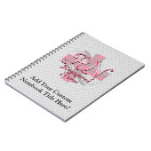 公認看護師、ピンクの十字の渦巻 ノートブック (左側)