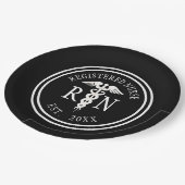 公認看護師RNのケリュケイオンの卒業パーティー ペーパープレート (アングル)