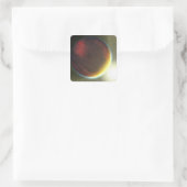 公転する曇りの木星のような惑星 スクエアシール (バッグ)