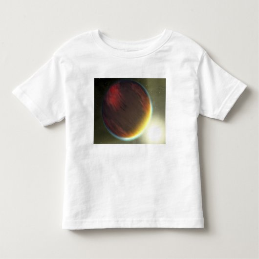 公転する曇りの木星のような惑星 トドラーTシャツ (正面)