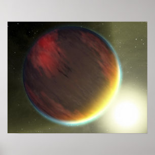 公転する曇りの木星のような惑星 ポスター
