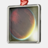 公転する曇りの木星のような惑星 メタルオーナメント (左)