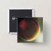 公転する曇りの木星のような惑星 缶バッジ (正面&裏面)