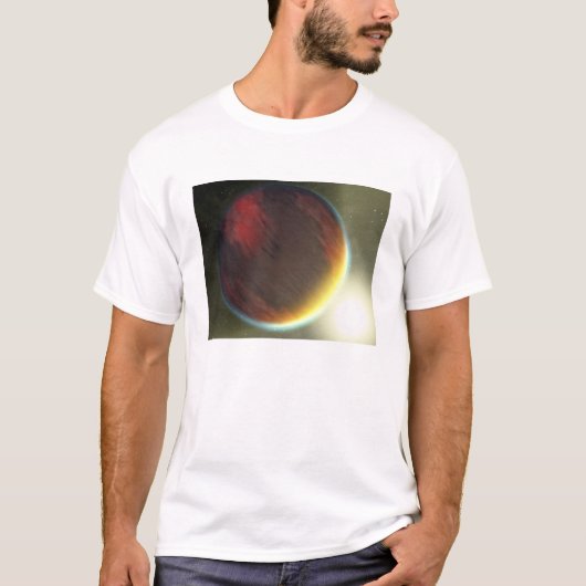 公転する曇りの木星のような惑星 Tシャツ (正面)
