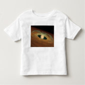 公転軌道でほこりっぽい惑星を形成する円盤 トドラーTシャツ (正面)