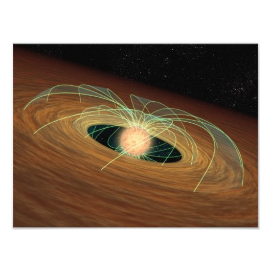 公転軌道でほこりっぽい惑星を形成する円盤 フォトプリント            (正面)