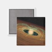 公転軌道でほこりっぽい惑星を形成する円盤 マグネット (正面/裏面)