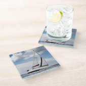 公開した海のヨットの航行 ガラスコースター (アングル)