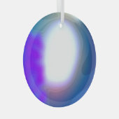 公開7003青と紫の抽象芸術アート ガラスオーナメント (正面右)