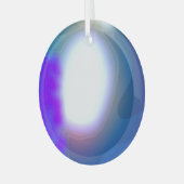 公開7003青と紫の抽象芸術アート ガラスオーナメント (正面左)