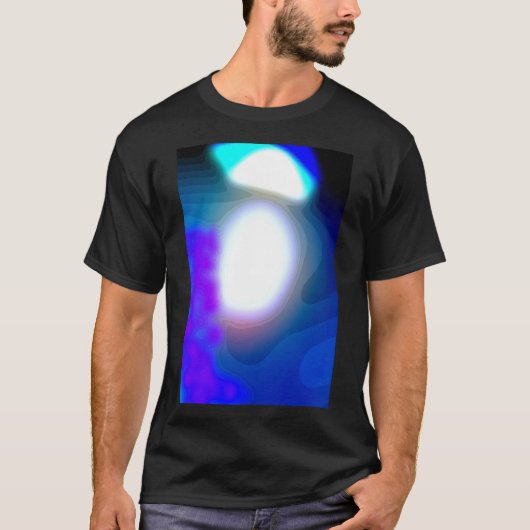 公開7003青と紫の抽象芸術アート Tシャツ (正面)