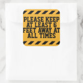 六つの足の社会的距離 スクエアシール (バッグ)