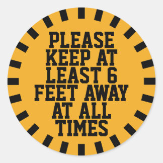 六つの足の社会的距離 ラウンドシール