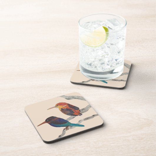 六カラフルつのコースターを組んだ鳥 コースター (右側)