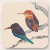 六カラフルつのコースターを組んだ鳥 コースター (正面)