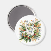 六ガチョウの産卵 | クリスマスの12日 マグネット (正面/裏面)