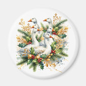 六ガチョウの産卵 | クリスマスの12日 マグネット (正面)