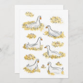 六ガチョウ敷設 招待状 (正面/裏面)