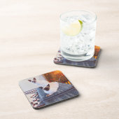 六シャム懸命プラスチック製コースター(コルクバック付) コースター (右側)