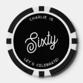 六パーソナライズされた十六十六誕生日 ポーカーチップ (正面)