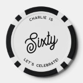 六パーソナライズされた十六十六誕生日 ポーカーチップ (裏面)