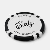 六パーソナライズされた十六十六誕生日 ポーカーチップ (シングル)