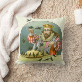 六ペンスの歌、ヴィンテージのナーサリーライム クッション (ブランケット)