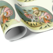 六ペンスの歌、ヴィンテージのナーサリーライム ラッピングペーパー (ロールコーナー)