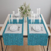 六モダン極地鳥獣曼荼羅アート ミディアムテーブルランナー