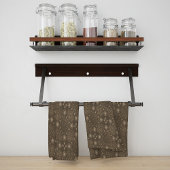 六モダン極黄金ウルシ大曼荼羅 キッチンタオル