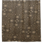 六モダン極黄金ウルシ大曼荼羅 シャワーカーテン (正面)