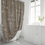 六モダン極黄金ウルシ大曼荼羅 シャワーカーテン