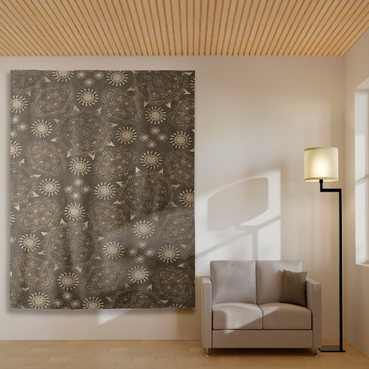 六モダン極黄金ウルシ大曼荼羅 タペストリー