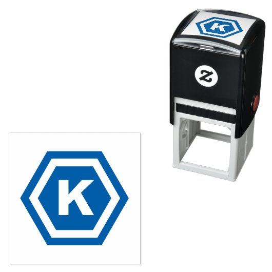 六モダン角形の一文字 セルフインキングスタンプ (インサイチュ)